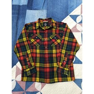 Vintage 1940s Hudson's Bay Company Buchanan Tartan Wool Flannel Shirt Medium